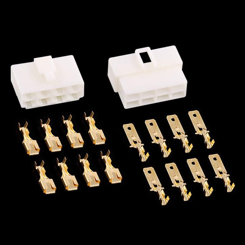 Hilitchi 6.3MM Electrical Automotive Wire Connectors Male Female Socket Plug