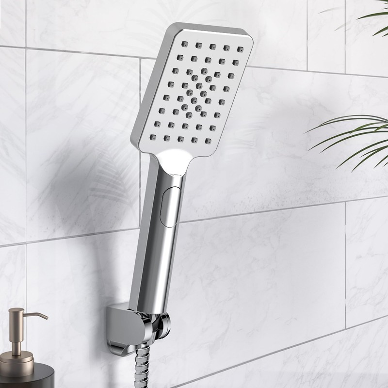 JOHO Large Shower Head with 3 Jet Types, Square Hand