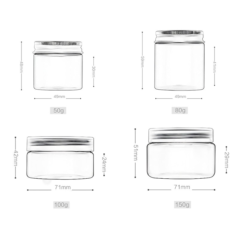 TIANZD Pack of 12 Small 100 ml Transparent Plastic Empty