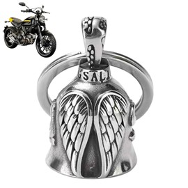 GWAWG Motorcycle Bell, Guardian Bell for Motorbikes, Stainless Steel Guardian Angel Motorcycle Bell, Biker Luck Bell, Angel Motorcycle Biker Bell, Gift for Motorcycle Riders