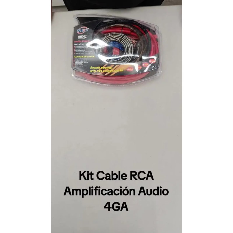 Kit Amplificador Instalacion Cable Rca Audio Auto 4ga