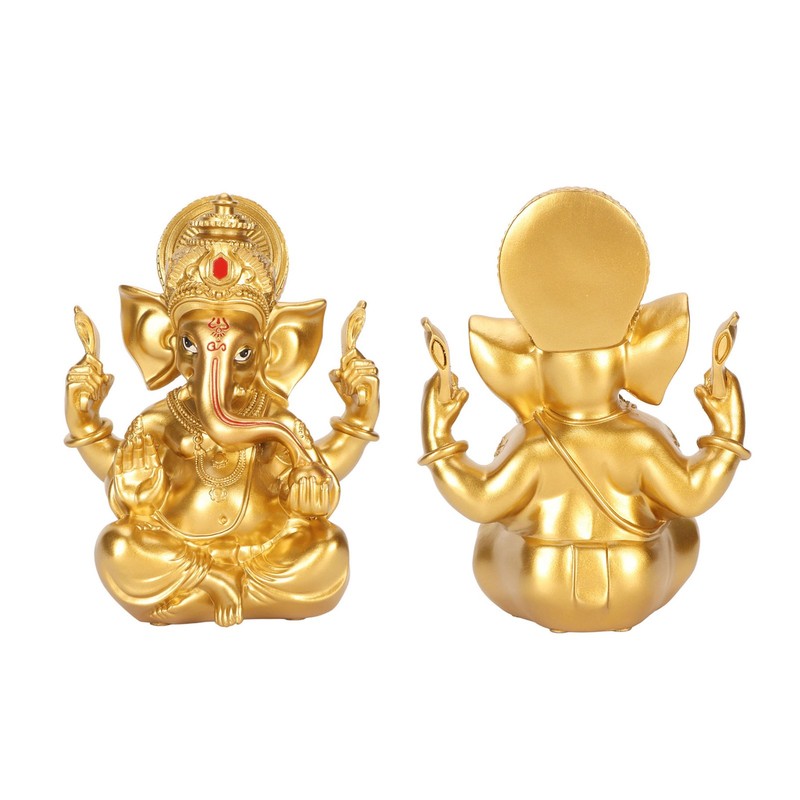 Indian Ganesha Statue Elephant Hindu God Sculpture Resin Decorative Indian
