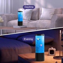 Jellyfish Lamp LED Mood Light,LED Fantasy Jellyfish Lava Lamp,7 Colours Setting & 4 Light Modes,Realistic Aquarium Effect Night Light with Timer,Sensory Decor Gift for Kids & Adults,Home or Office