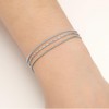 Silver Bracelets for Women Trendy, Dainty Stackable Chain Bracelets Set,