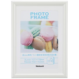 ナカバヤシ(Nakabayashi)樹脂製（PVC）フォトフレーム 2L判/KG判 ホワイト ﾌ-TPS-301-W