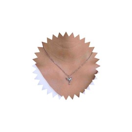 Crystal Butterfly Pendant Necklace Silver Cz Butterfly Necklace Choker Rhinestone Wings Necklace Fine Thin Chain Dainty Necklace Delicate Simple Necklace Minimalist Necklace for Women Wedding Jewelry