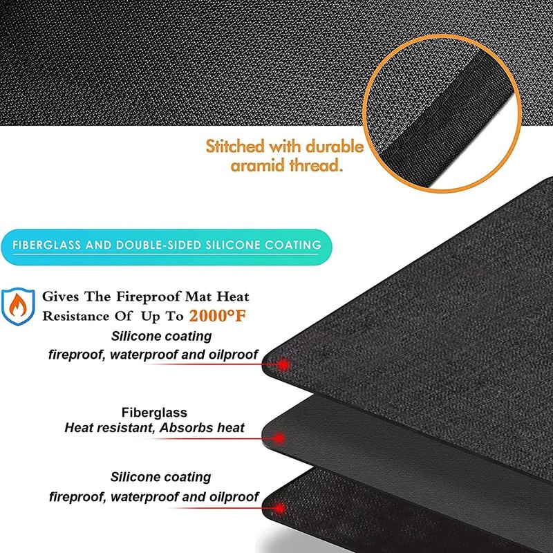 UBeesize Large 65 x 48 inches Under Grill Mat for