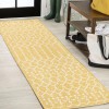 JONATHAN Y Trebol Moroccan Geometric Textured Weave Yellow/Cream 2 X