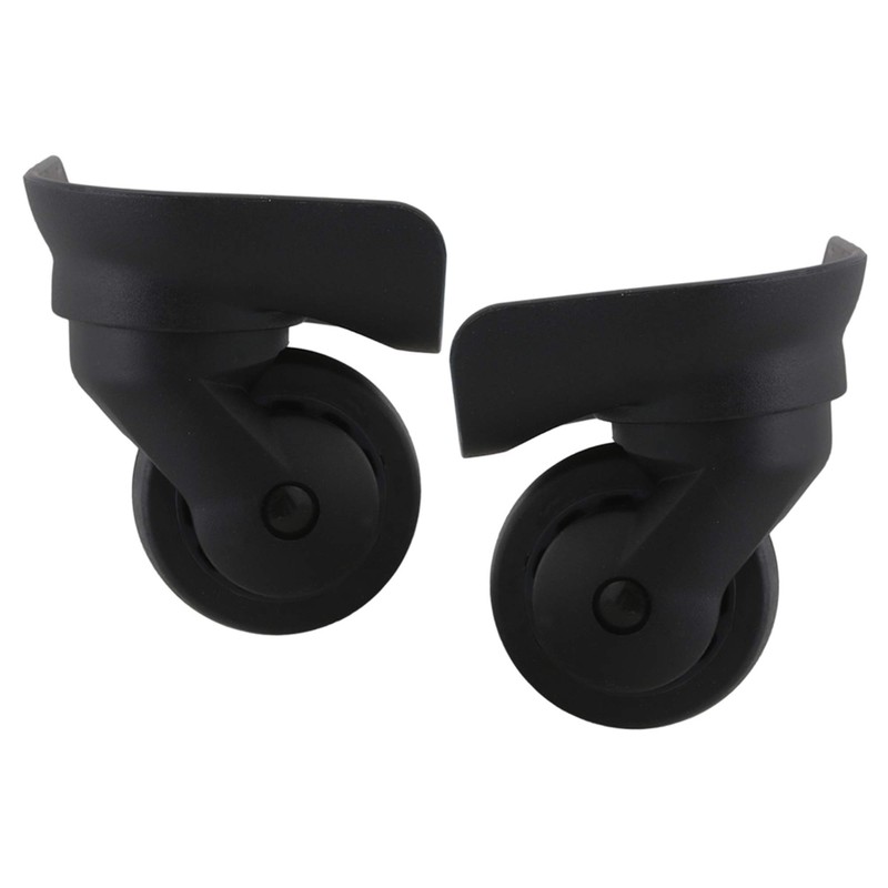 Mxfans 2pcs W187 Black DIY Left&Right Suitcase Wheel Replacement Accessories