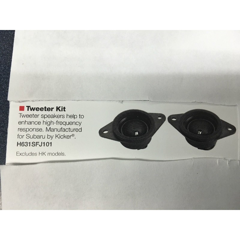Subaru Tweeter Kicker Speaker Kit for 2012-2021 Impreza WRX STi