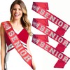 RhinestoneSash Red Cheer Senior Sashes - SET OF 3: Silver