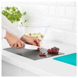 Bendable Chopping Board, Dark Grey, Dark Turquoise, 28x36 cm, Flexible, Anti-Slip Surface, Product Size:Length:28 cm Width:36 cm Thickness:1 mm Package Quantity:2 Pack