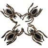 YYlingx 4Pcs Cool Rhinestones Spider Applique Patch, Diamond Spider Sew