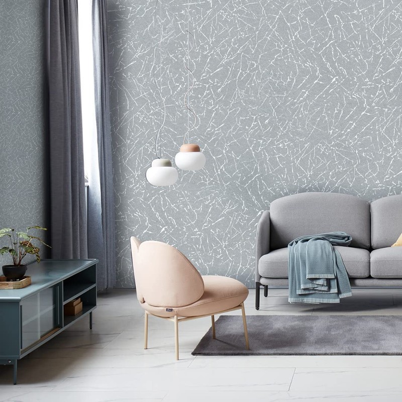 Cohoo Home Gray Peel and Stick Wallpaper Grey Silk Contact