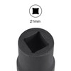uxcell 1" Drive by 21mm Square Impact Socket, CR-MO 80mm