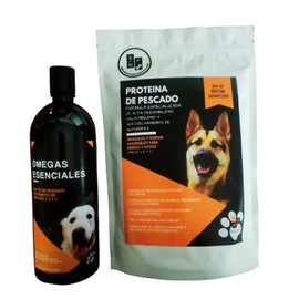 Paquete Nutricional Avanzado para Perros: Proteína 500gr y Aceite de Pescado 500ml