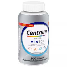 Centrum Silver Men's 50+ Multivitamin with Vitamin D3 B-Vitamins Zinc for Mem...