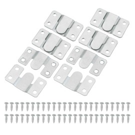 PATIKIL Flush Mount Bracket, 20 Pcs Iron Interlocking Photo Frame Hooks Picture Display Hanger Interlock Hanging Wall Mount Hardware for Art Gallery 53x30 mm / 2.08x1.18 Inch