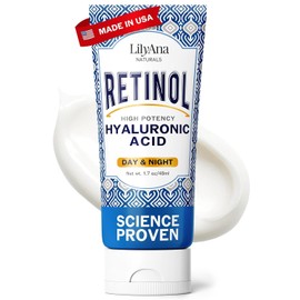 Retinol Cream Moisturizer for Face and Eyes, Use Day and Night - for Anti Aging, Acne, Wrinkles - made with Natural and Organic Ingredients - 1.7 OZ