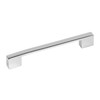 Decoranddecor Dimora Pull Handle D Shape Rectangular Profile Zinc (160mm,