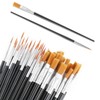 Small Paint Brushes Bulk, 40 Pcs Black Professional Watercolor Brushes