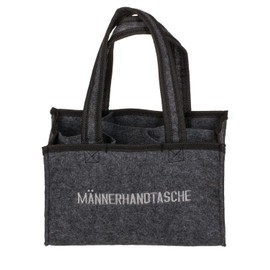 Out of the Blue 713163 Men's Felt Handbag with 6 Compartments, Approx. 24 x 15 cm.