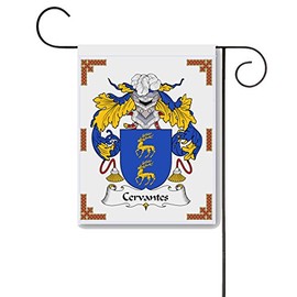 Cervantes Coat of Arms/Cervantes Family Crest 11 X 15 Garden Flag – Made in the U.S.A.