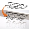 Uten 4 Rows Wine Glass Racks Under Cabinet Wall Mounted