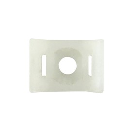 100pk Cable Tie Screw Mount Base 17.8x12.7x8.2mm - Natural