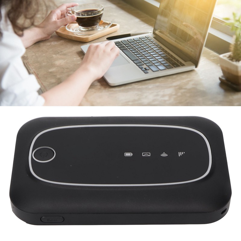 WiFi Hotspot 2000mAh Battery Compact Portable Black 4G SIM Card