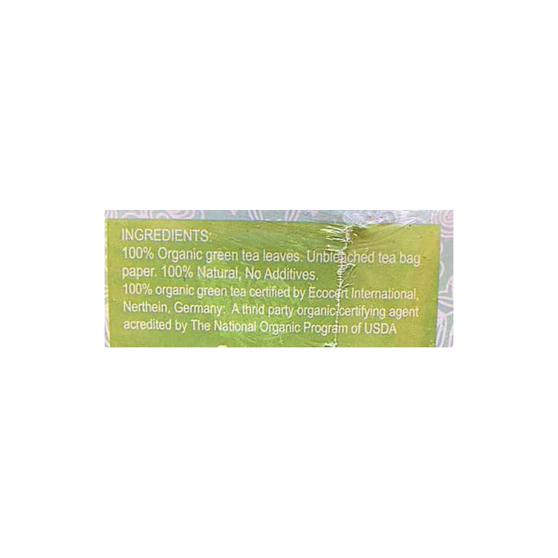 100% Organic Green Tea, (20 Tea Bags, 1.4 oz),3 Packs