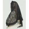 Leimandy Black Veil Mantilla - Soft Scarf, Ivory Lace, Catholic