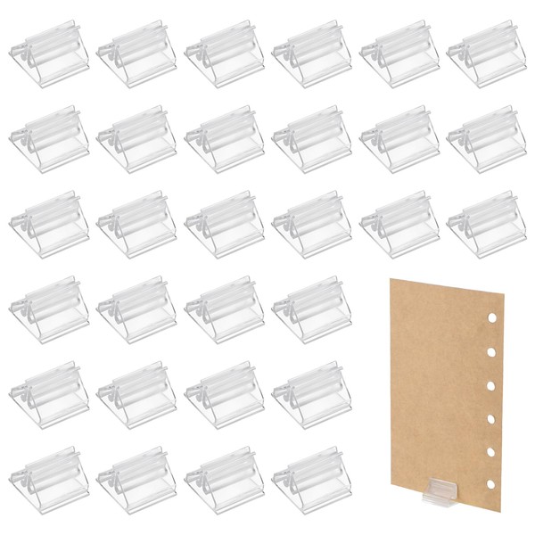 Pack of 30 Place Card Holders Acrylic Menu Card Holder Wedding Card Holder Table Card Stand Small Card Stand Board Game Pieces Plastic Place Card Holder for School Party Supplies
