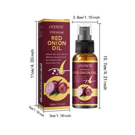 Red Onion Hair Oil, 3 Boxes Hair Strengthening Oil, Moisturizing Hair Spray, Hair Care & Styling Product for Men & Women