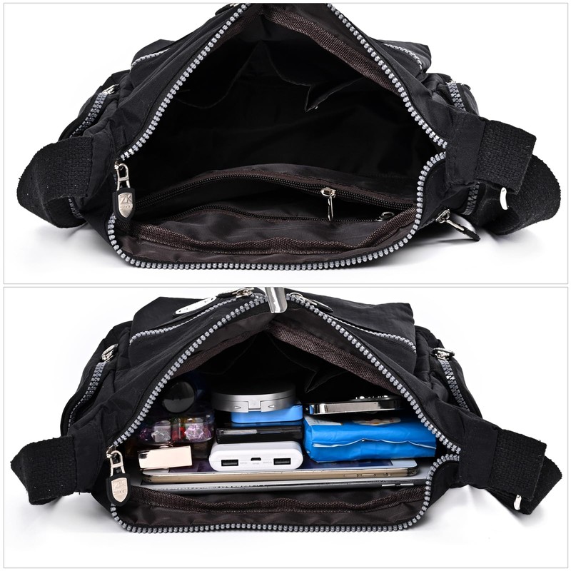 Wafybsre Casual Shoulder Bag for Women Multi Pockets Lightweight Handbag