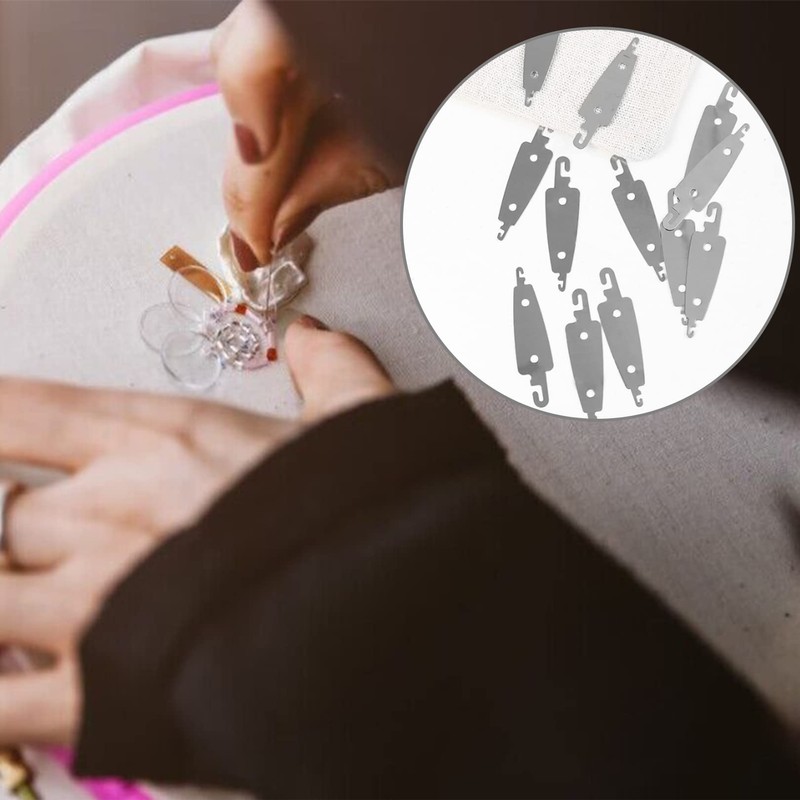 10pcs Stainless Steel Hook Needle Threader,Embroidery Cross Stitch Needle Threading