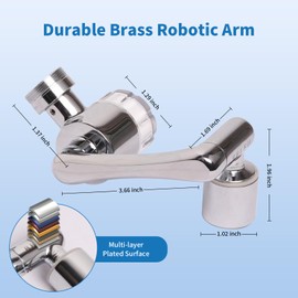BBLFU Filtered Faucet Aerator 1080° Rotating Faucet Extender Aerator,Bathroom Sink Filter Faucet Extender for Bathroom Sink,Universal Splash Sink Filter Water Faucet For Skin/Eye/Face