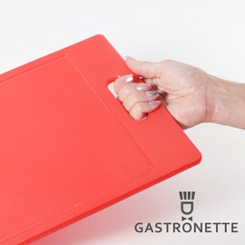 Gastronette Schneidbrett mit Saftrinne und Griff Küchenbrett Schneidebrett Küchen-Brett zum Schneiden Cocktailbrett Barbrett Tranchierbrett grün 35x25x1 cm Kunststoff BPA free Spülmaschinenfest