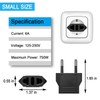 6 Pack US to European Travel Plug Adapter- Type C
