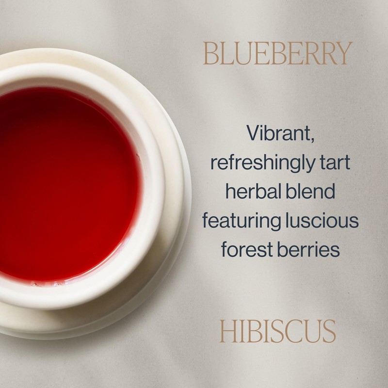 Rishi Tea Blueberry Hibiscus Herbal Tea - USDA Organic, Direct