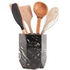 Radicaln Marble Utensil Holder 6.5'' Inches Black Spatula Set for