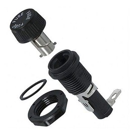 Bussmann Fuseholder, Panel Mount, 250V, 20A, 1/4 x 1 1/4