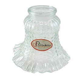 Spare parts glass for lamps, spare glass liberty style, lampshade for brass lamps, sconces and chandeliers.vl2 Measurements: H 11 cm, Ø glass 14 cm, Ø outside mouth 5.5 cm