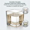 6 Pack Square Glass Vase 4" x 4" x 4",