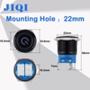 JIQI 22mm 2Pcs Waterproof 12V-24V Momentary Push Button Switch 1NO