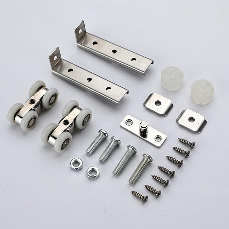 Tckenan Sliding Door Wheel, 4 Pack Stainless Steel & Plastic,
