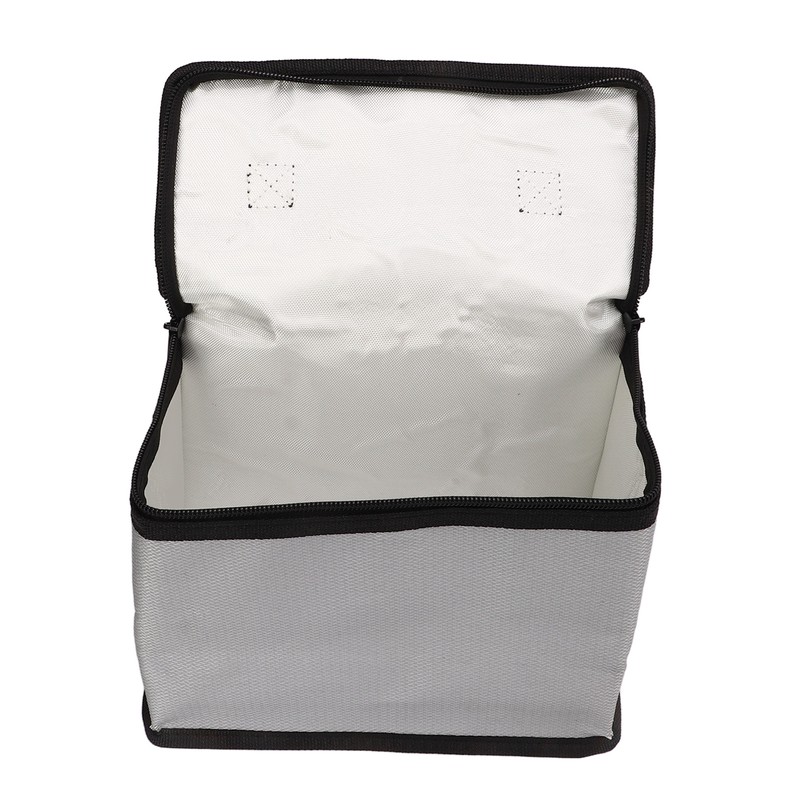 3PCS Lithium Battery Bag with Zipper Portable Fireproof Explosionproof Battery