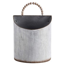Creative Brands 47th & Main Metal Wall Pot, Medium, Galvanized