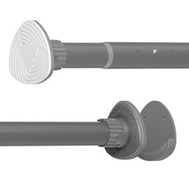 Oxdigi Room Divider Curtain Rod Long 122.4-142.1 Inches/Matt Grey Tension Curtain Rod/No Drill,Never Rust,Heavy Duty,Adjustable,Thickened Pipe Wall/Spring Tension Rod for Window,Bathroom,Bedroom