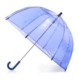 totes Kids Clear Bubble Umbrella with Dome Canopy, Lightweight Design, Wind and Rain Protection, Blue, Kids - 38" Canopy